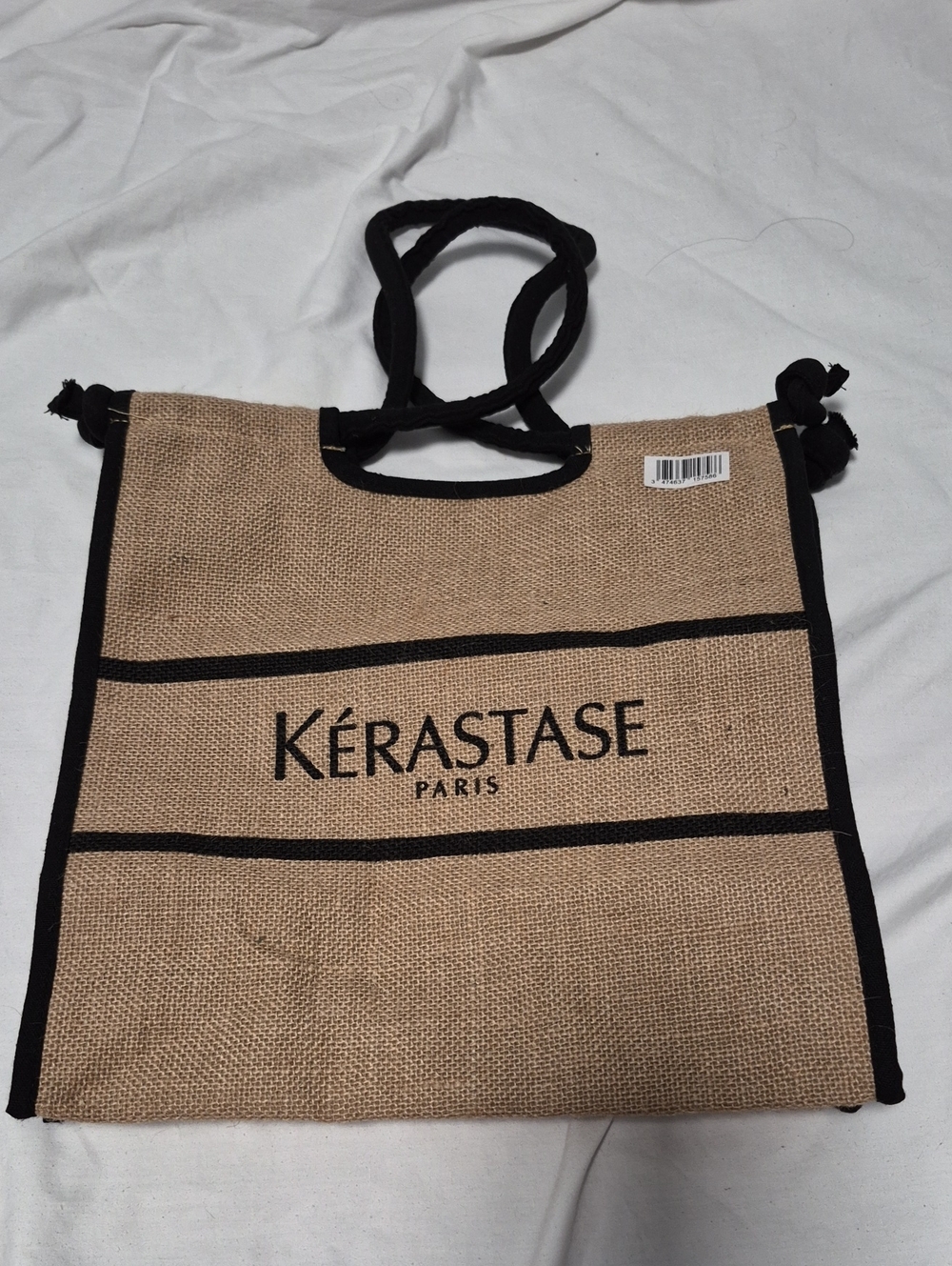 Kérastase Natural Jute Tote with Black Trim